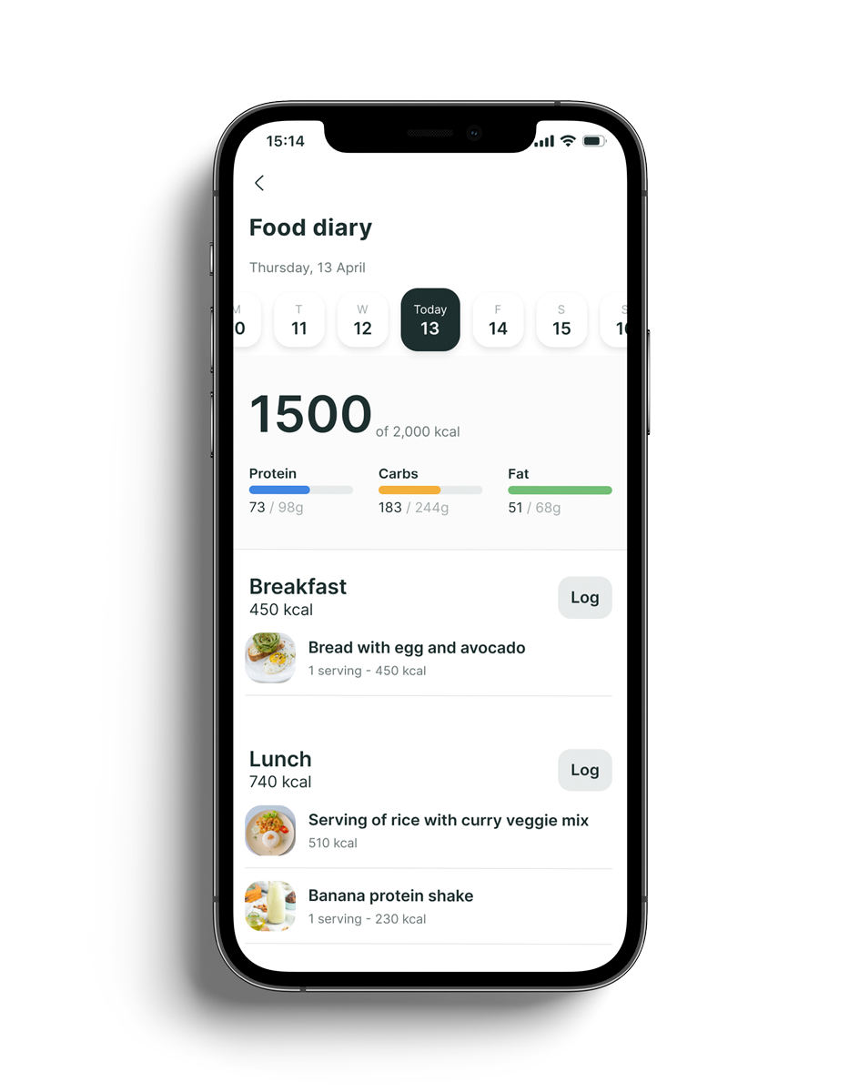 A mockup of the coaching app showcasing the different features.