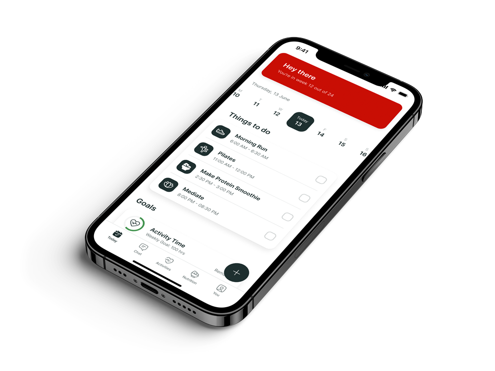 Another mockup of the coaching app showcasing more features.